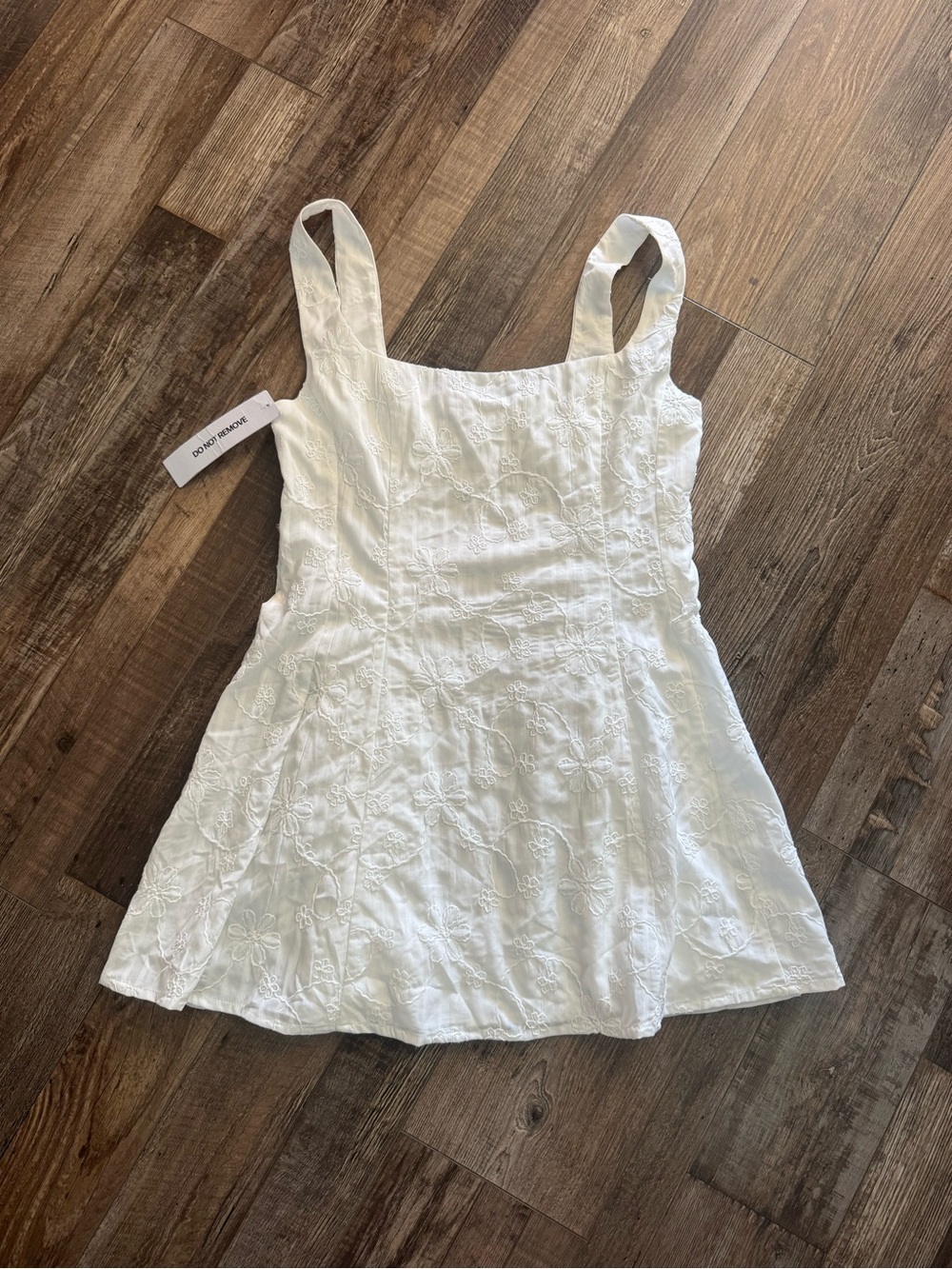 You Can Floral Embrodiered white Minidress from Princess Polly